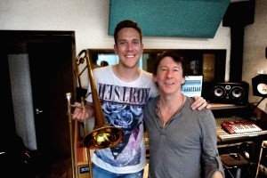 Paul Burton of the Hot City Horns guesting on Trombone for 'Time'.